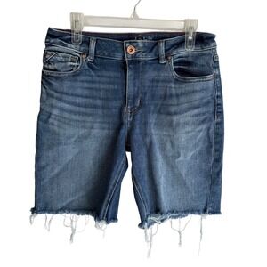 EDGELY Ladies Mid-Rise Button Closure‎ Bermuda Cut-Off Shorts, 10